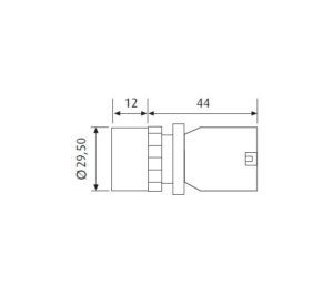 pulsadores serie 600 plastico