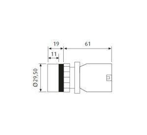 pulsadores serie 600 plastico